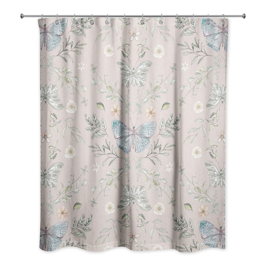 Butterfly Pattern Shower Curtain